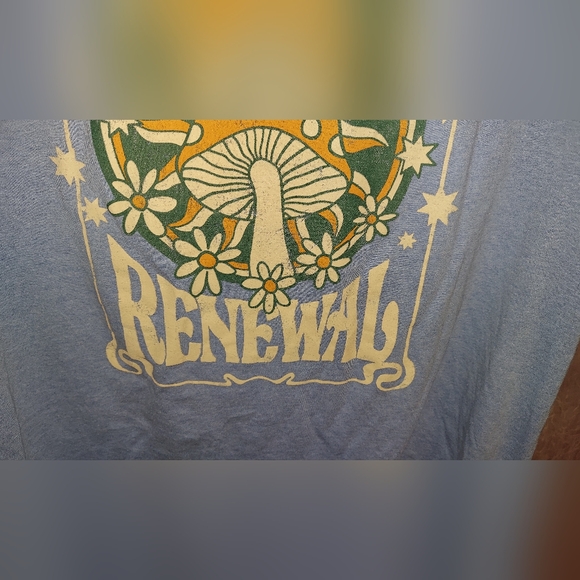 Mushroom! Growth Renewal Men's Or Womens size Medium Blue Psychedelic Hippies - Picture 4 of 6